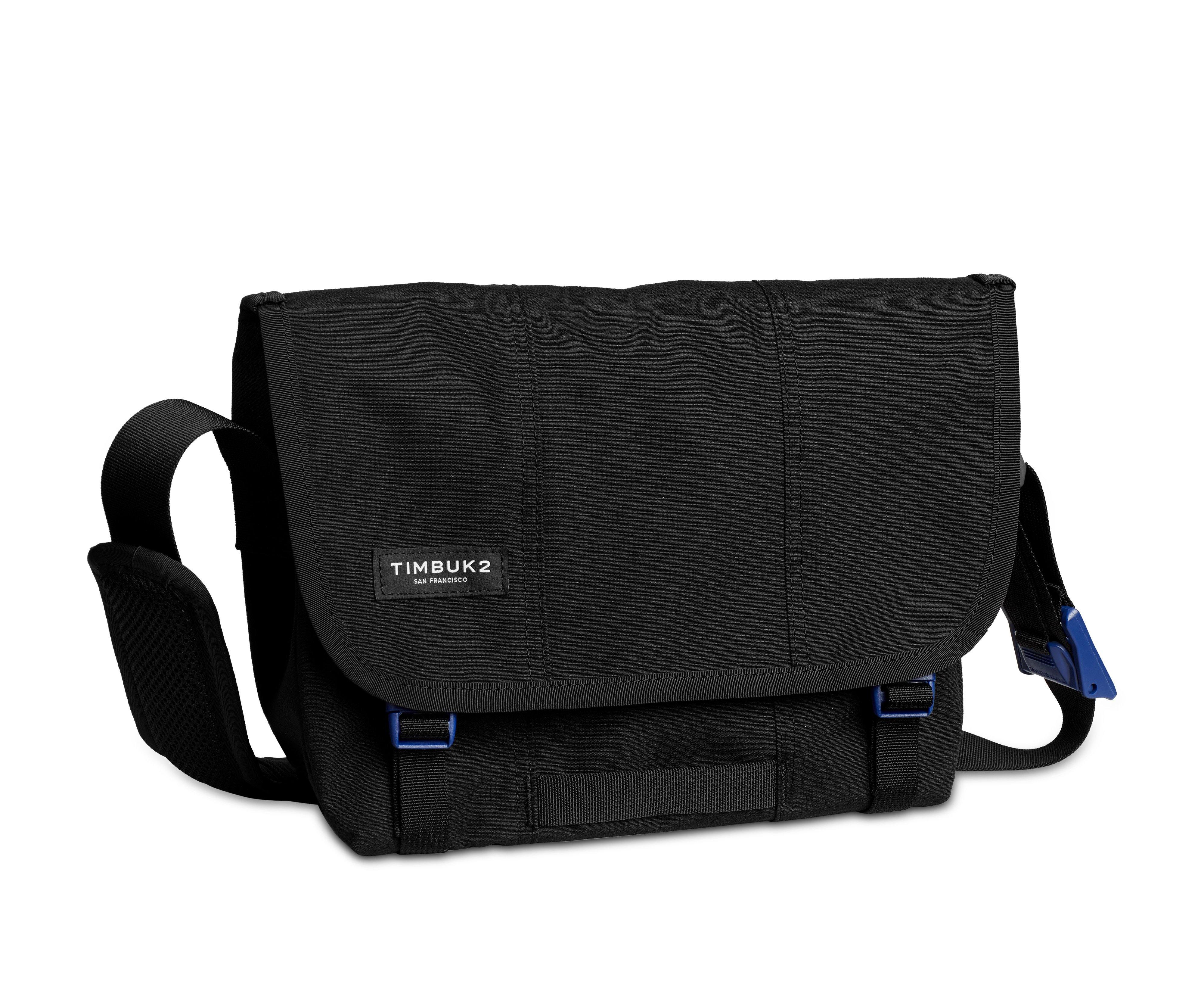 Timbuk2 Flight Classic Messenger Bag - Medium - Jet Black/Blue Wish