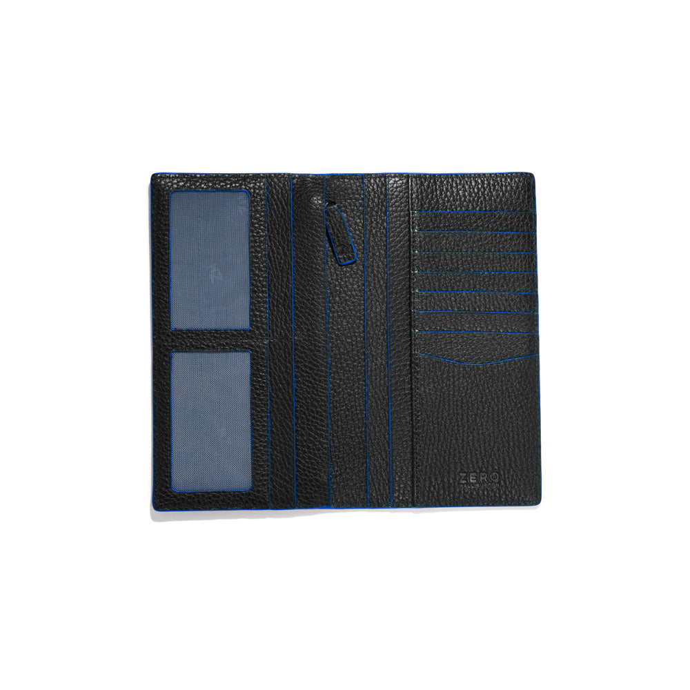 Solid Black with Cobalt Blue Edging