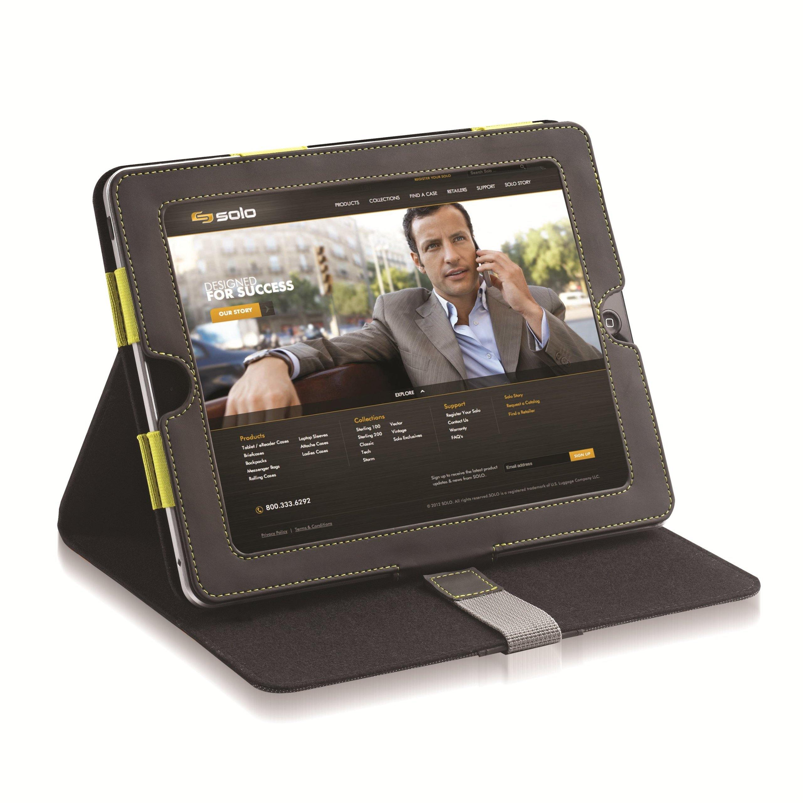 Solo Storm Collection iPad Tablet with Fleece Lined Frame and Magnetic Cover