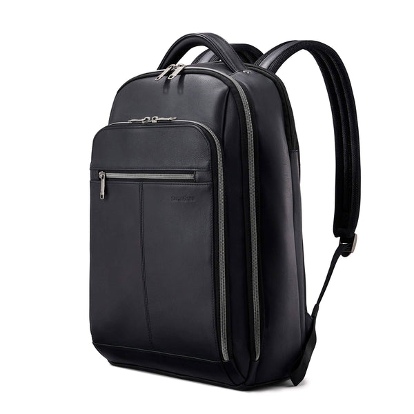 Samsonite 14 x 12 genuine leather black backpack travel casual vacation Samsonite Mobile Solution 2 Leather Deluxe Backpack | Nordstrom main image 4