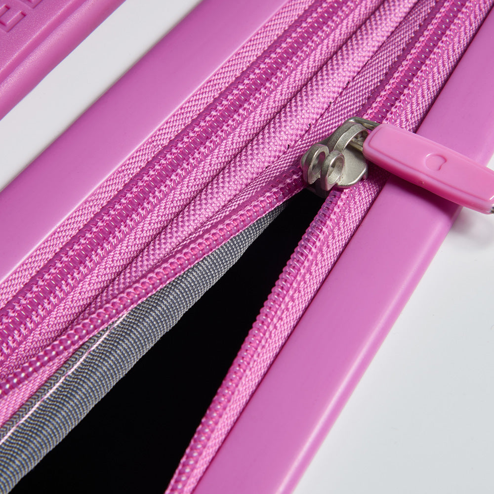 White with Mauve trim / 28 Inch Checked Large