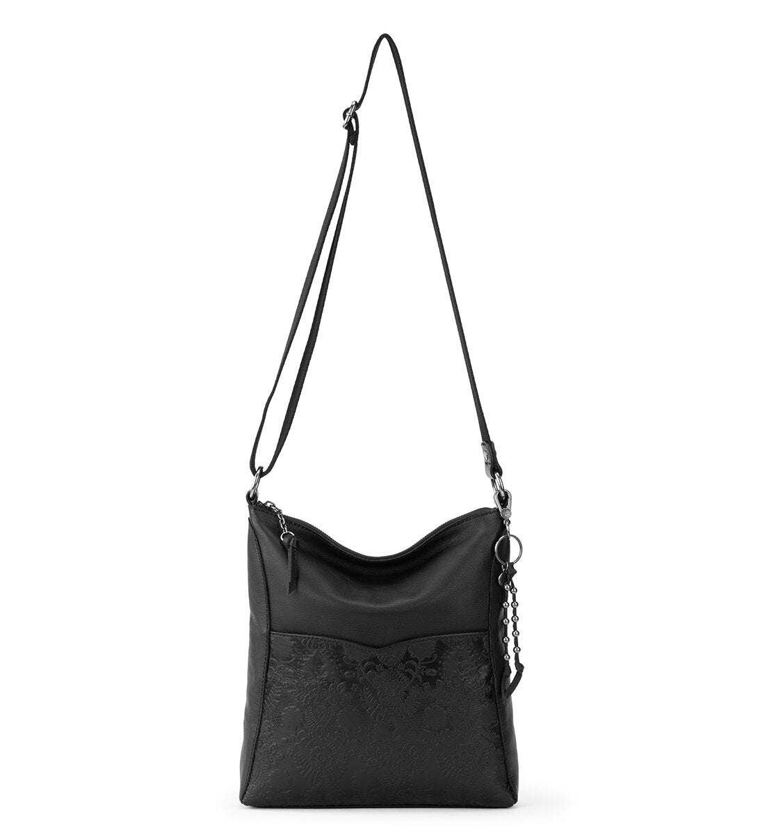 Black Floral Embossed