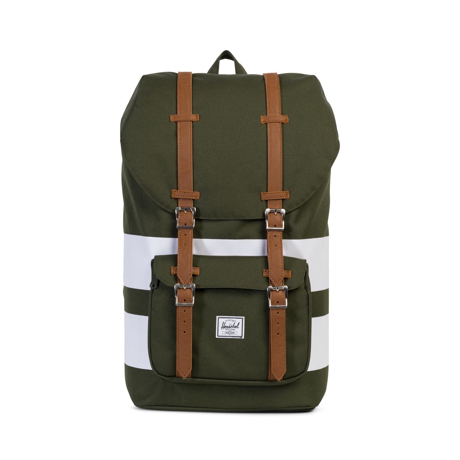 Forest Night/White Rugby Stripe/Tan Synthetic Leather