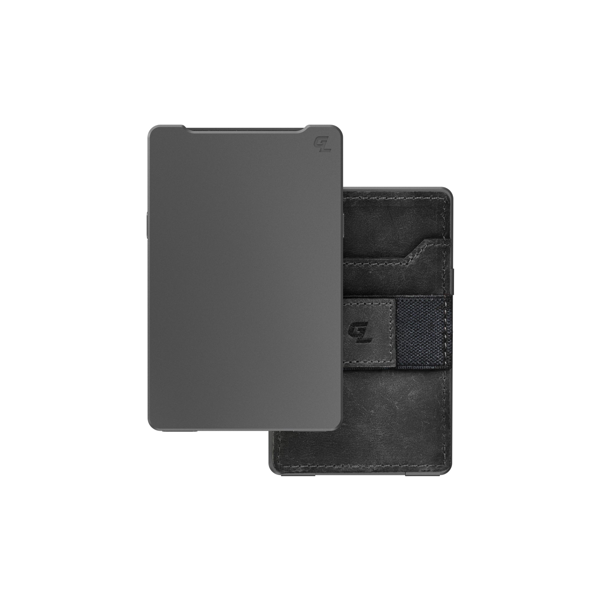 Gun Metal Black Leather