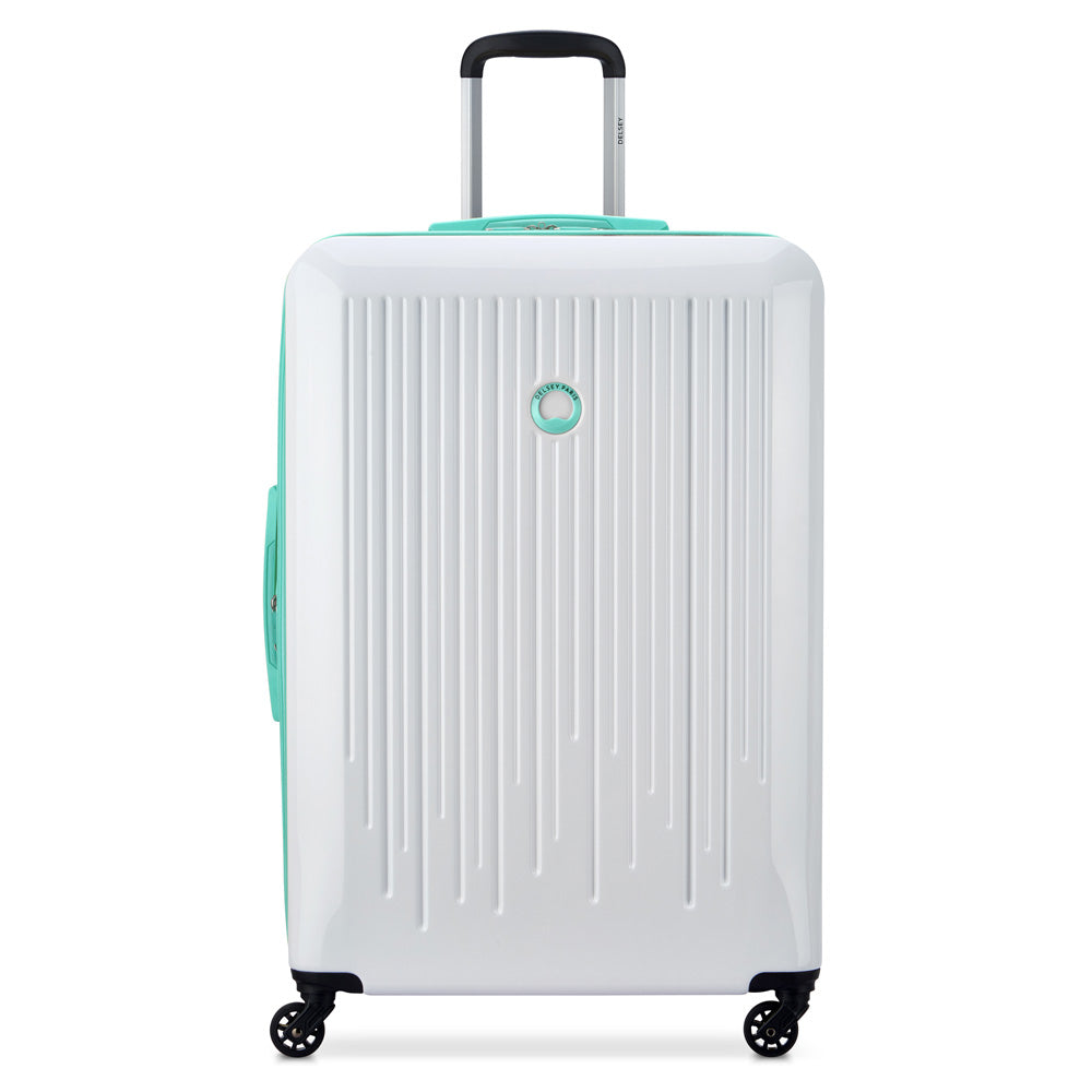 White with Teal trim / 28 Inch Checked Large