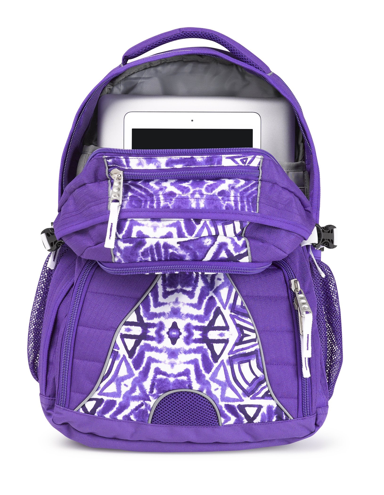Deep Purple/Shibori/White