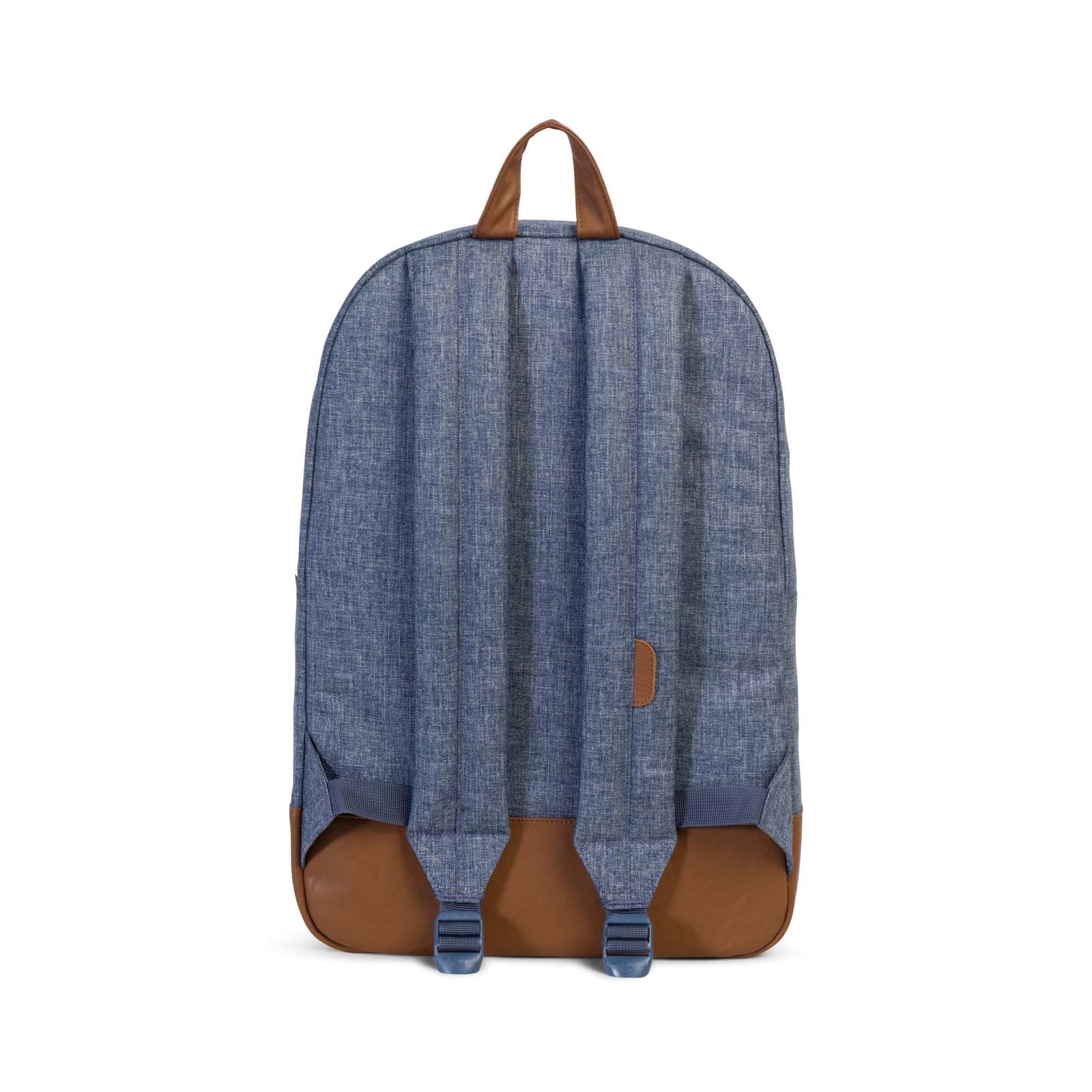 Dark Chambray Crosshatch/Tan Synthetic Leather
