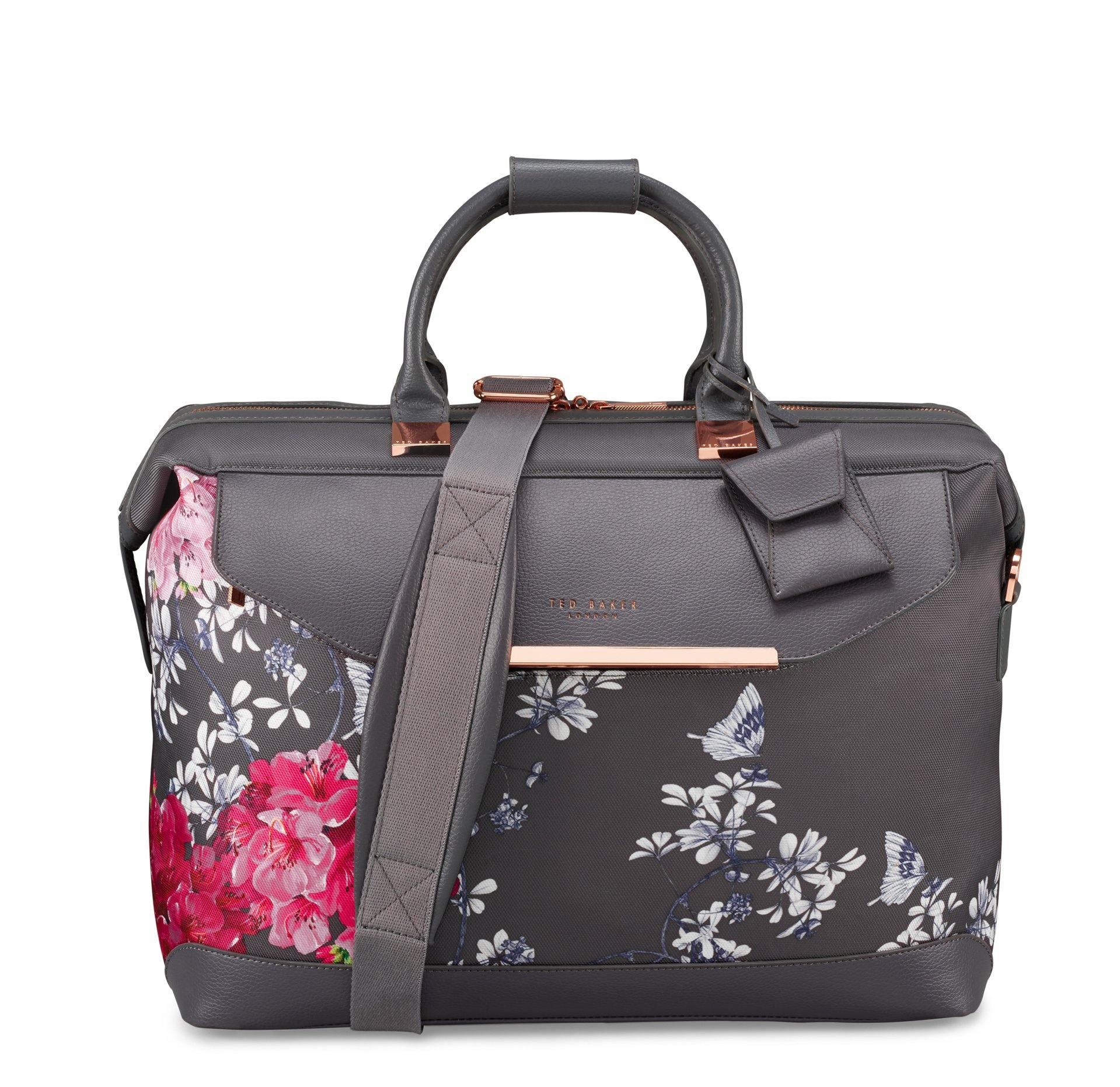 Ted Baker Women's Albany Softside Luggage, Suitcase Collection (Black, Holdall Bag)