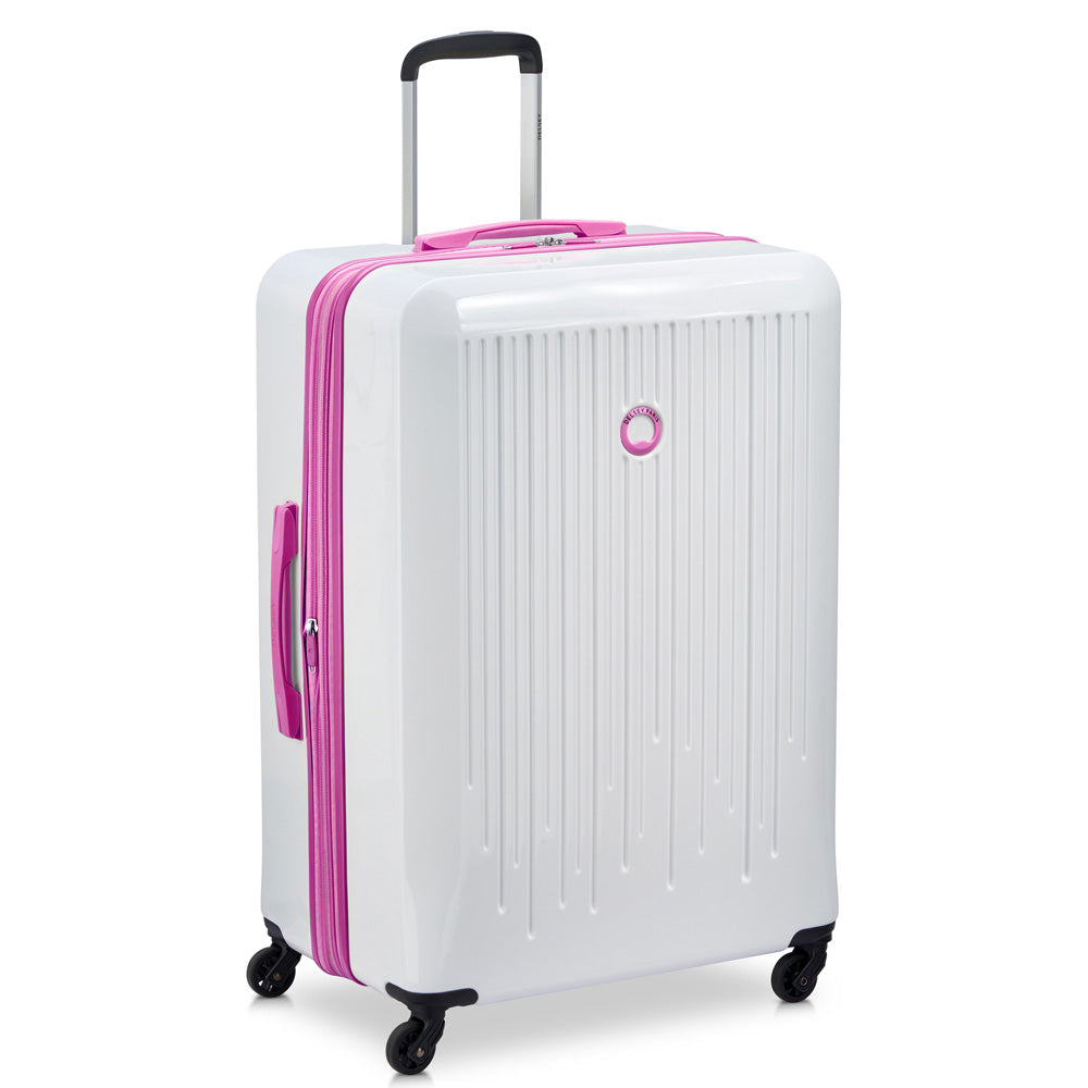 White with Mauve trim / 28 Inch Checked Large