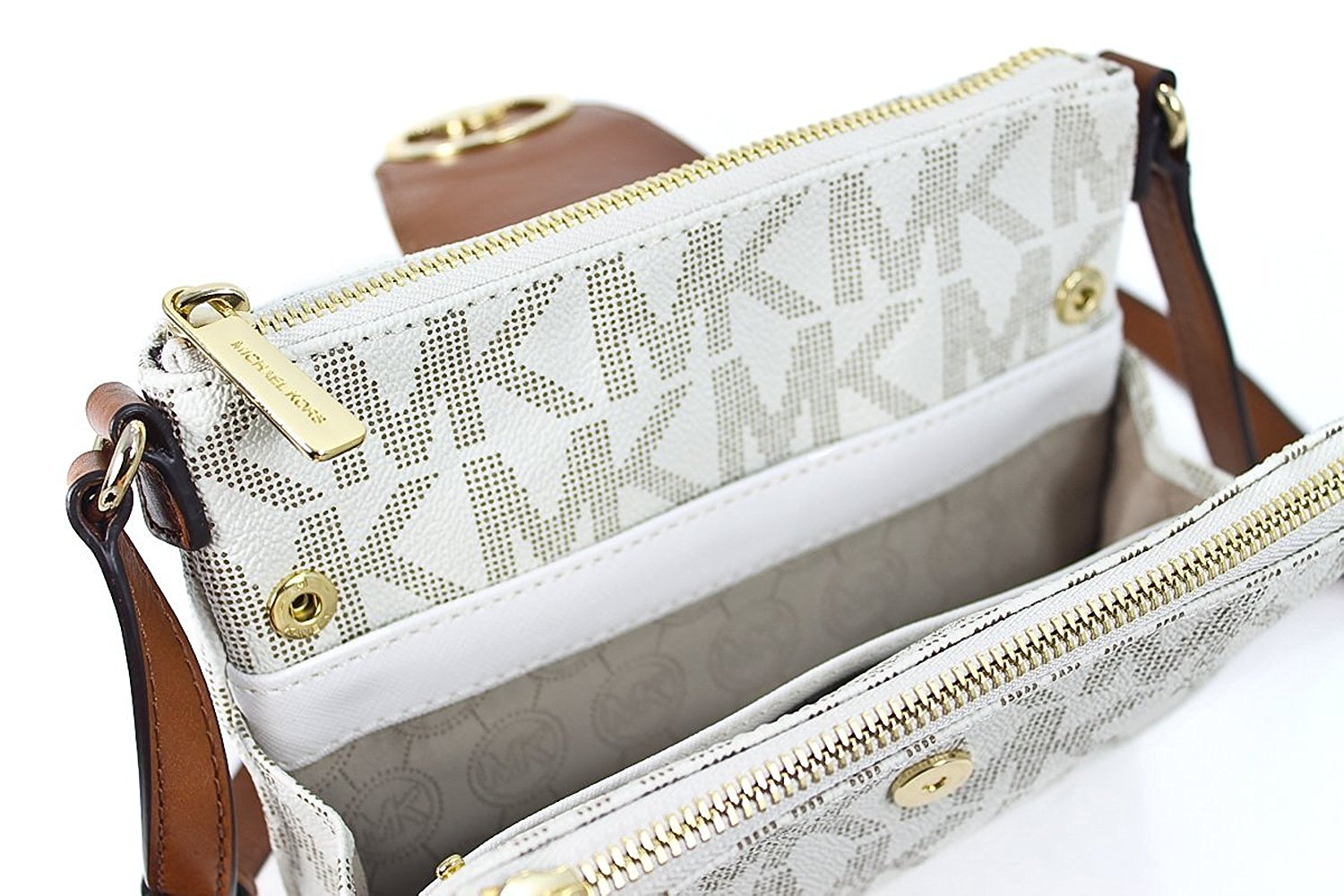 Michael Kors Fulton Brown Large Crossbody Bag 32F3GFTC3B Luggage Online