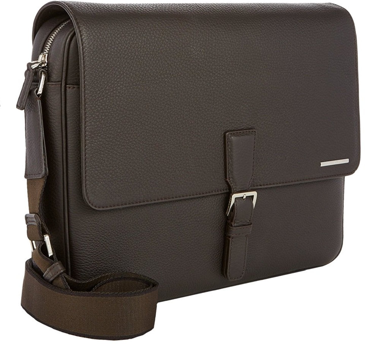 Ermenegildo Zegna Grained Leather Messenger Bag Luggage Online