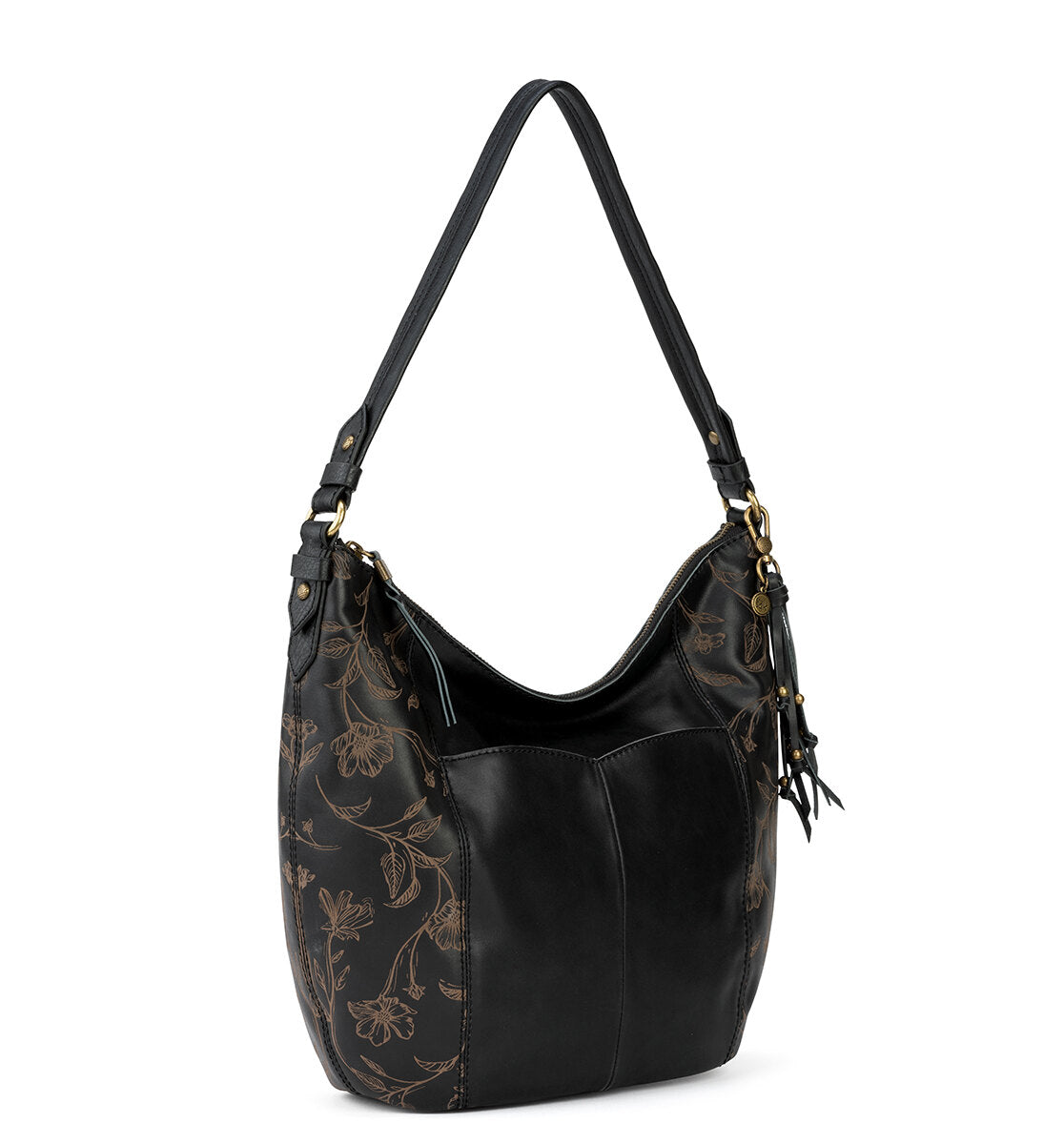Black Floral Etch