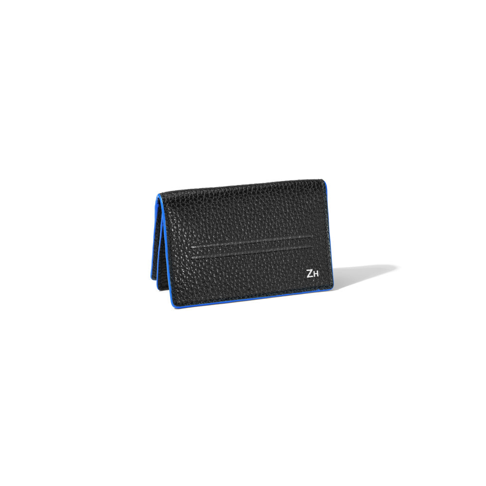 Solid Black with Cobalt Blue Edging