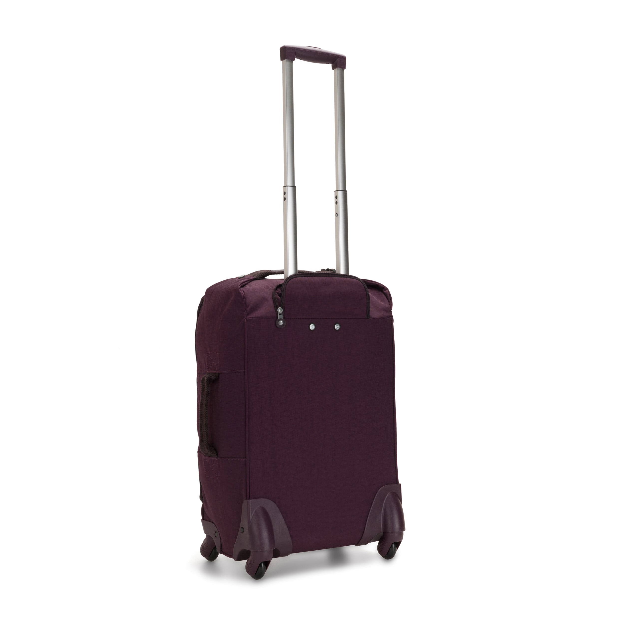 Round Dark Purple Polyester Luggage Trolley Bag, For Travelling, Size:  15x18x23 Inch