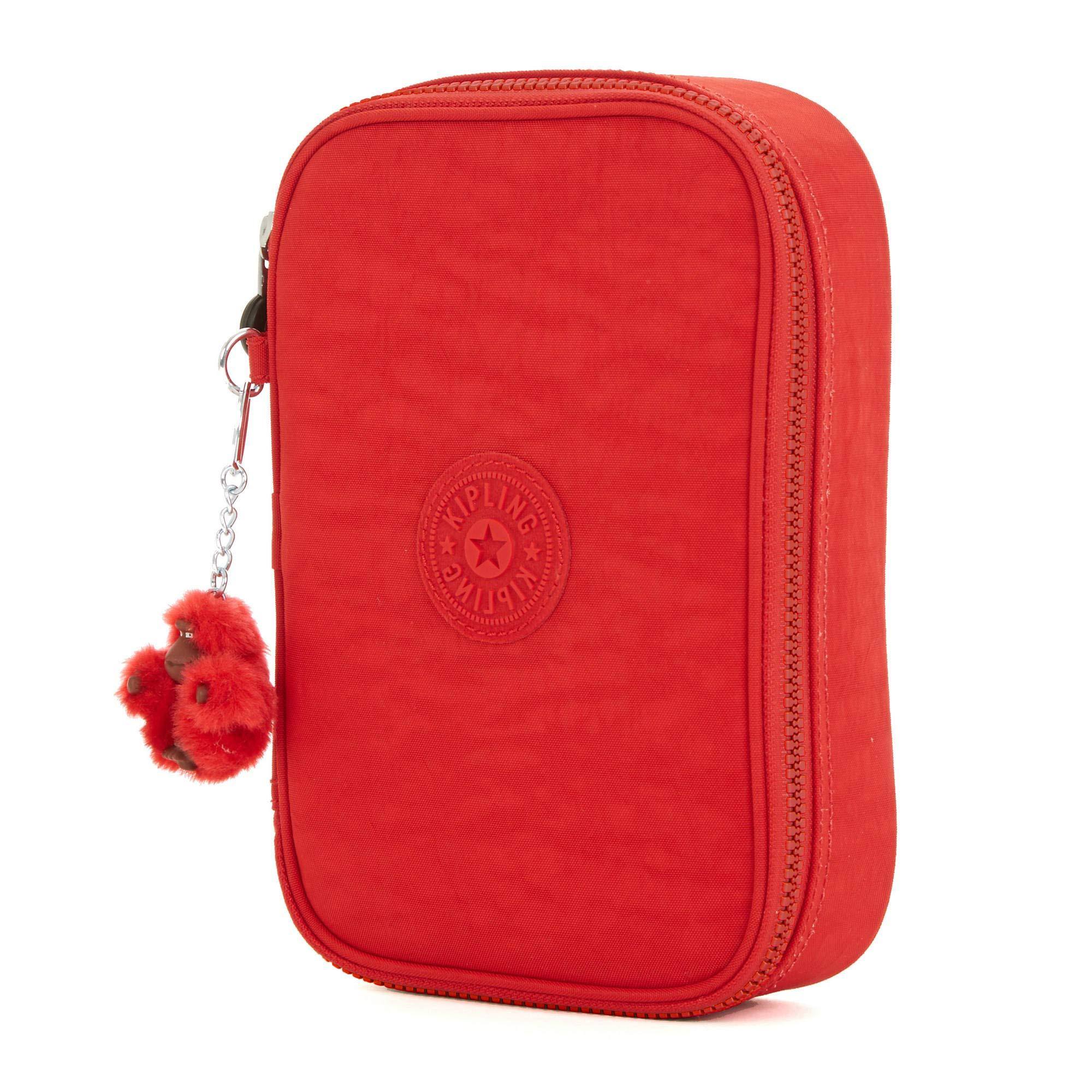 Estuche Kipling 100 Pens color rojo logo de la marca