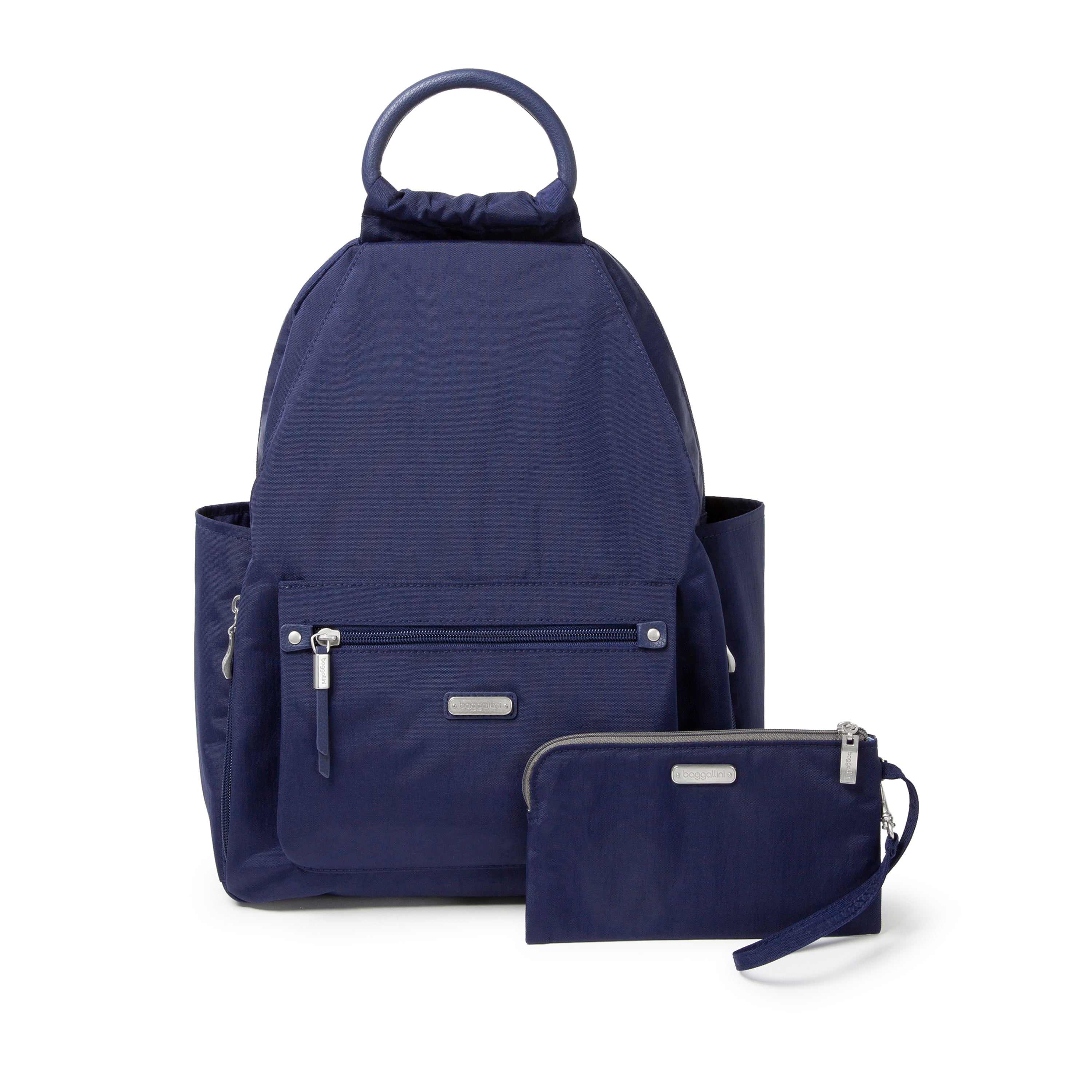 baggallini essential laptop backpack with rfid messenger bag Baggallini All Day Backpack with RFID Phone Wristlet – Luggage Online