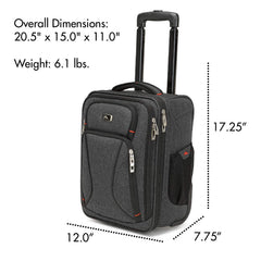 high sierra wheeled underseat suitcase carry-on travel tote bag gray High Sierra Endeavor Wheeled Underseat Carry-On – Luggage Online
