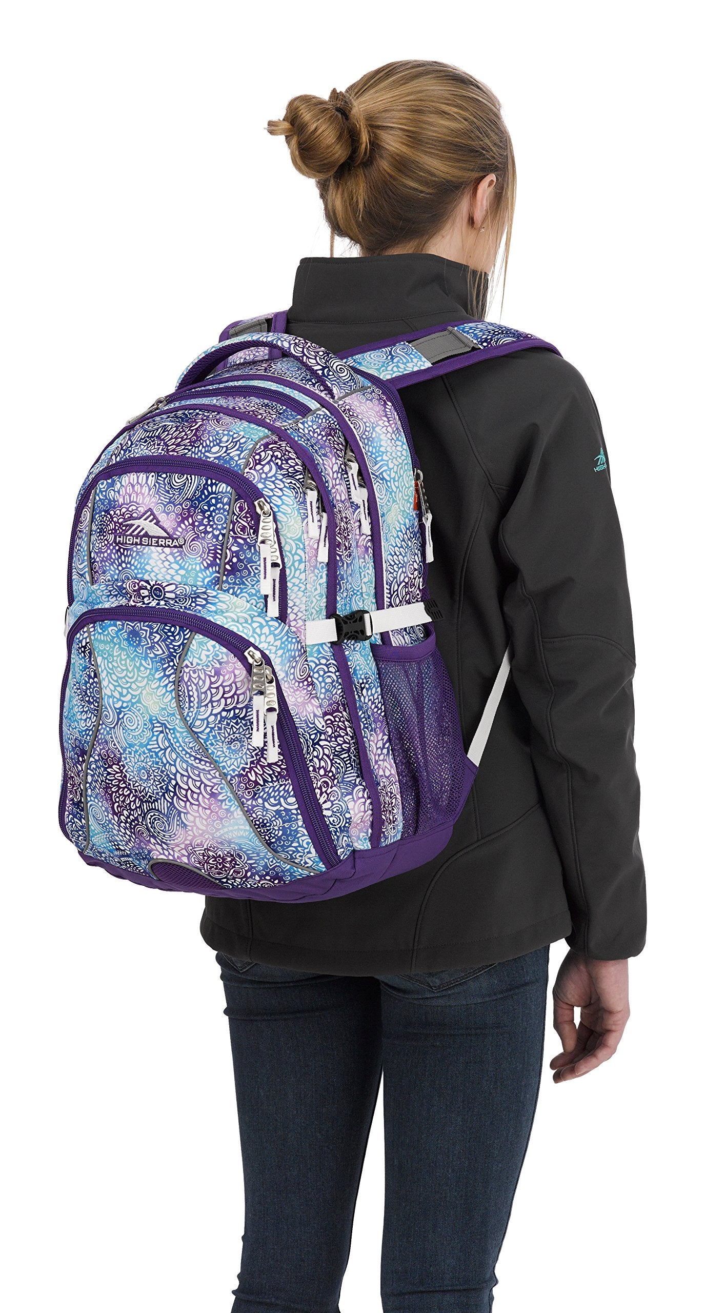 Flower Daze/Deep Purple/White