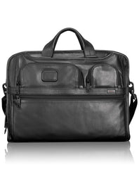 TUMI Alpha Leather Business Men's Compact Large Screen Computer Brief