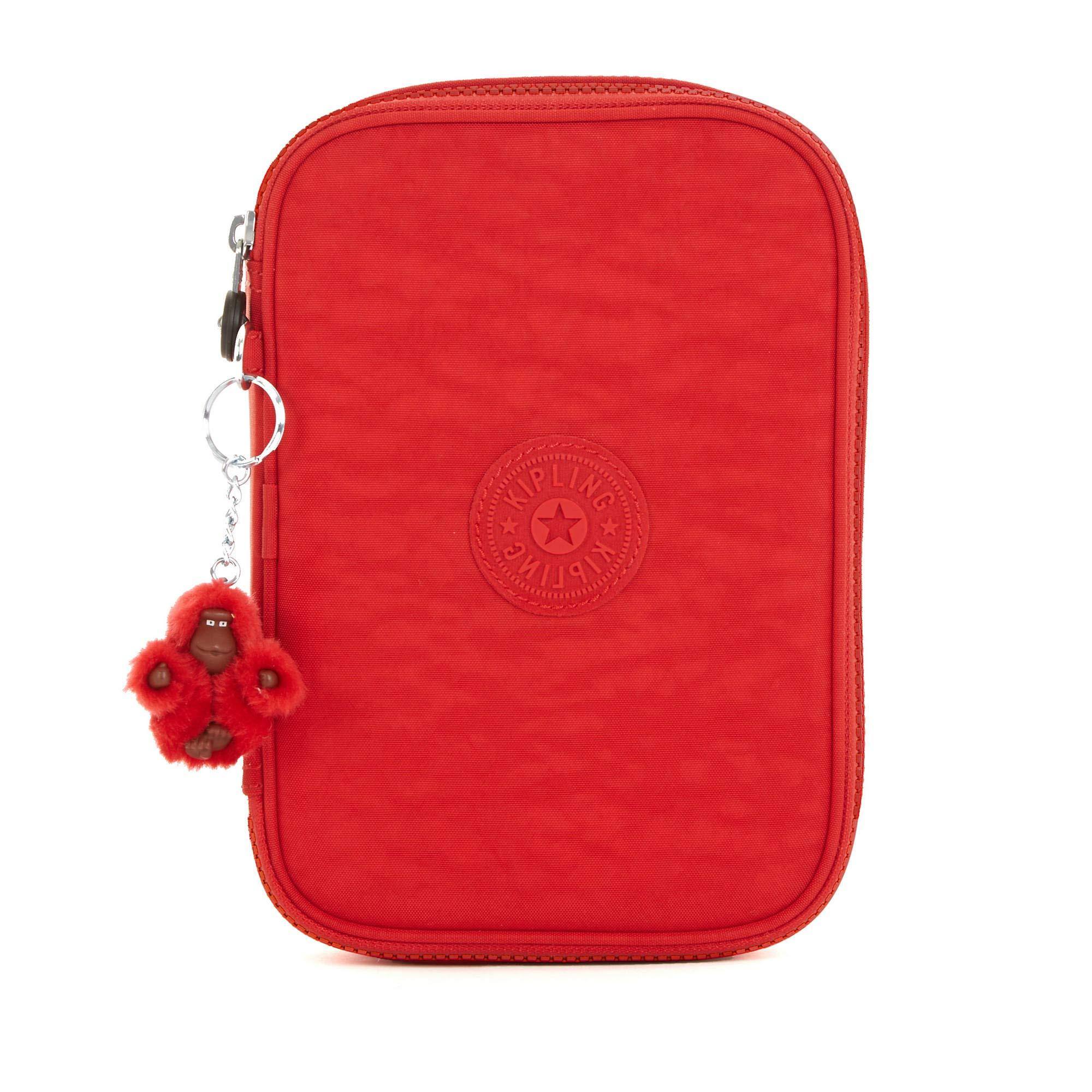 Estuche Kipling 100 Pens color rojo logo de la marca