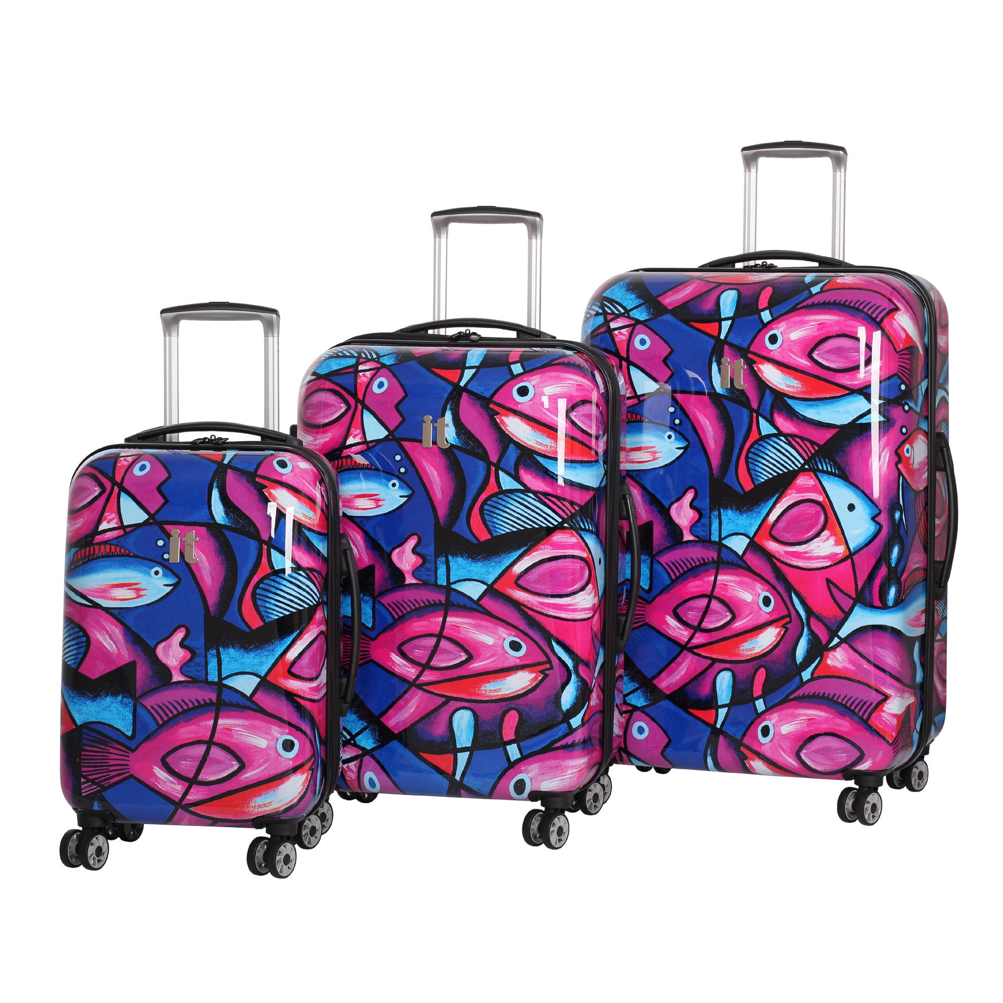 Pink/Blue Painted Fish Print