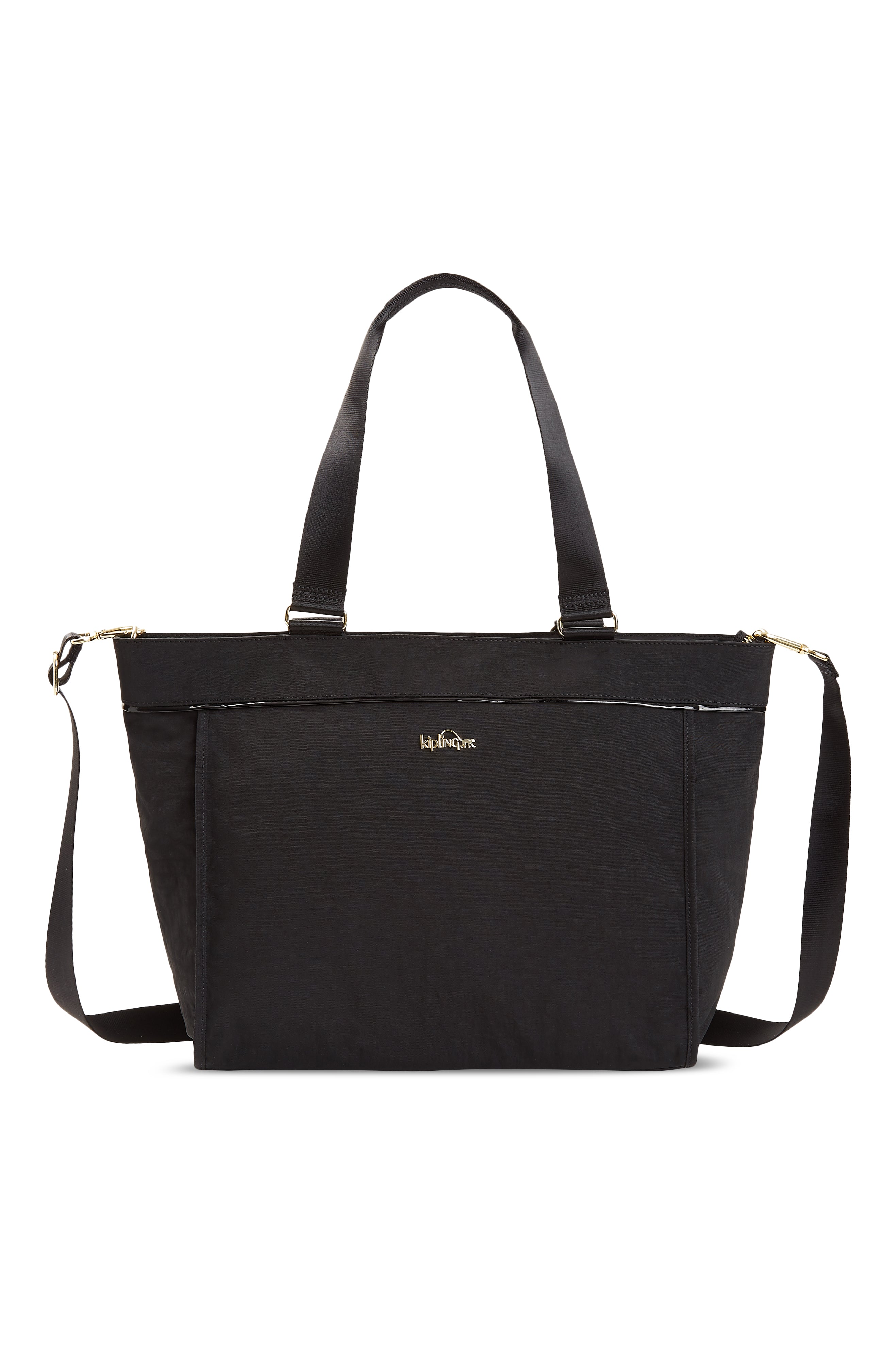 Kipling New Shopper Large Tote Black Patent Combo