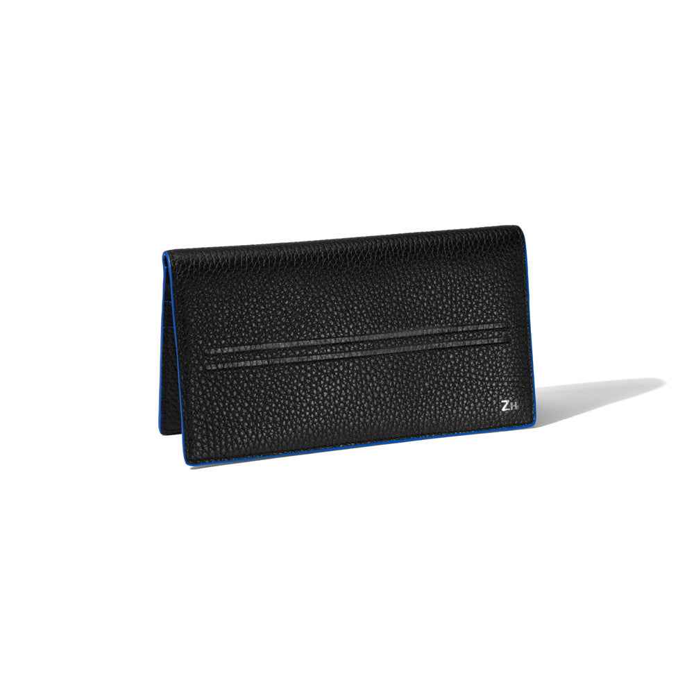 Solid Black with Cobalt Blue Edging