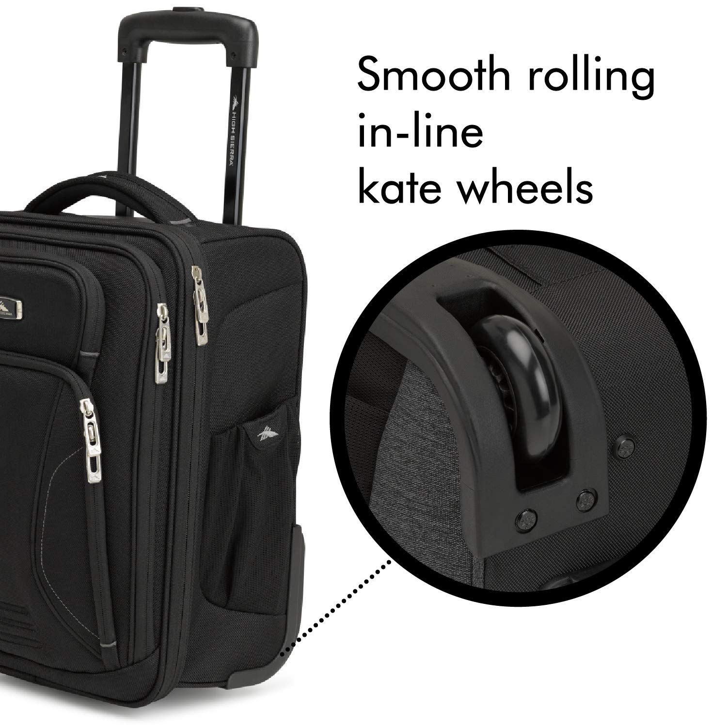 high sierra wheeled underseat suitcase carry-on travel tote bag gray High Sierra Endeavor Wheeled Underseat Carry-On