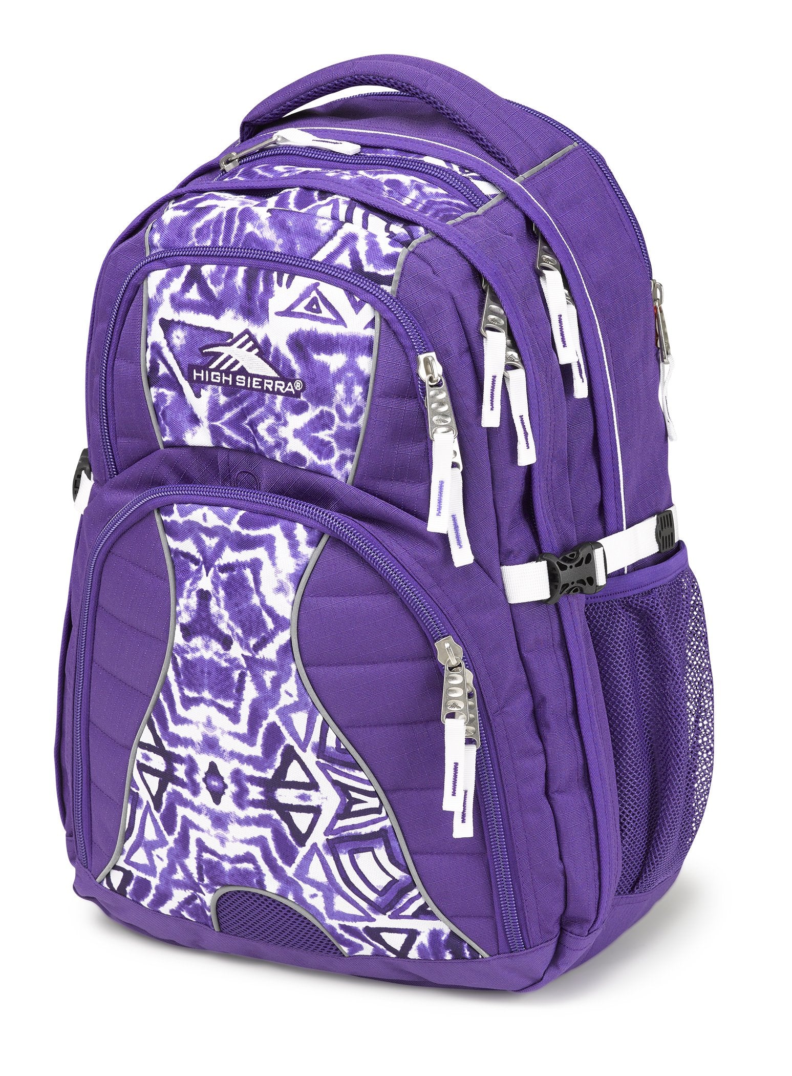 Deep Purple/Shibori/White